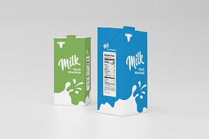 Milk Pack Packaging Mockup, a Packaging Mockup by shahsoft