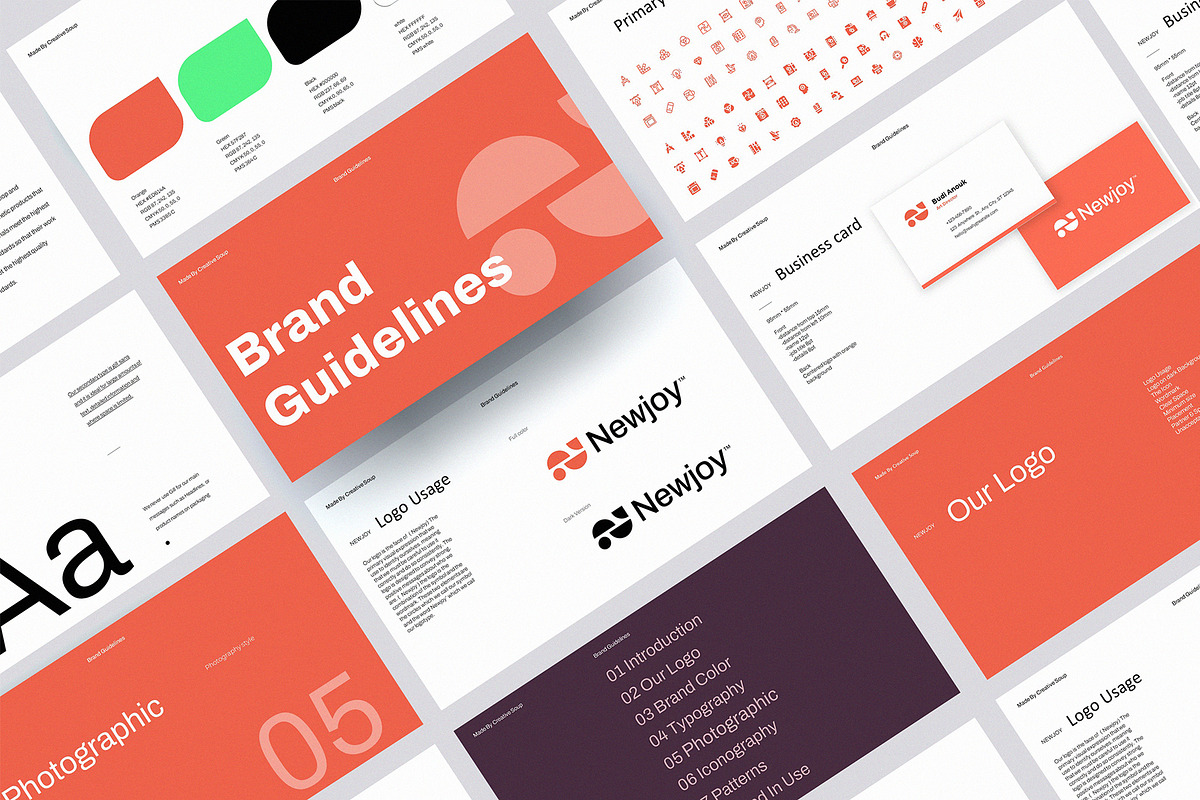 Coral | Brand Guidelines Template, a Presentation Template by CreativeSoup.io (Photo 9 of 10)
