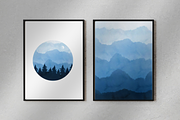 Blue Minimalist Wall Art Set of 4, a Poster Template by Coldgrey Design Studio (Thumbnail 2 of 7)