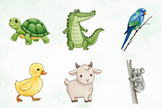 Animals Minimalist Cartoon Clipart, an Illustration by Creative Art (Thumbnail 6 of 9)