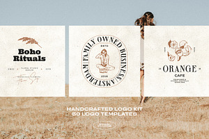 Handcrafted Boho Logo Kit, a Branding & Logo Template by iStar Design