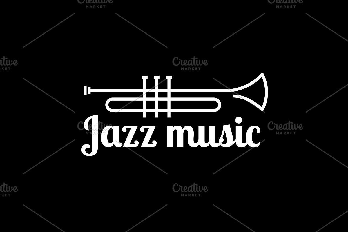 Jazz music logo illustration, a Branding & Logo Template by Dyn Studio