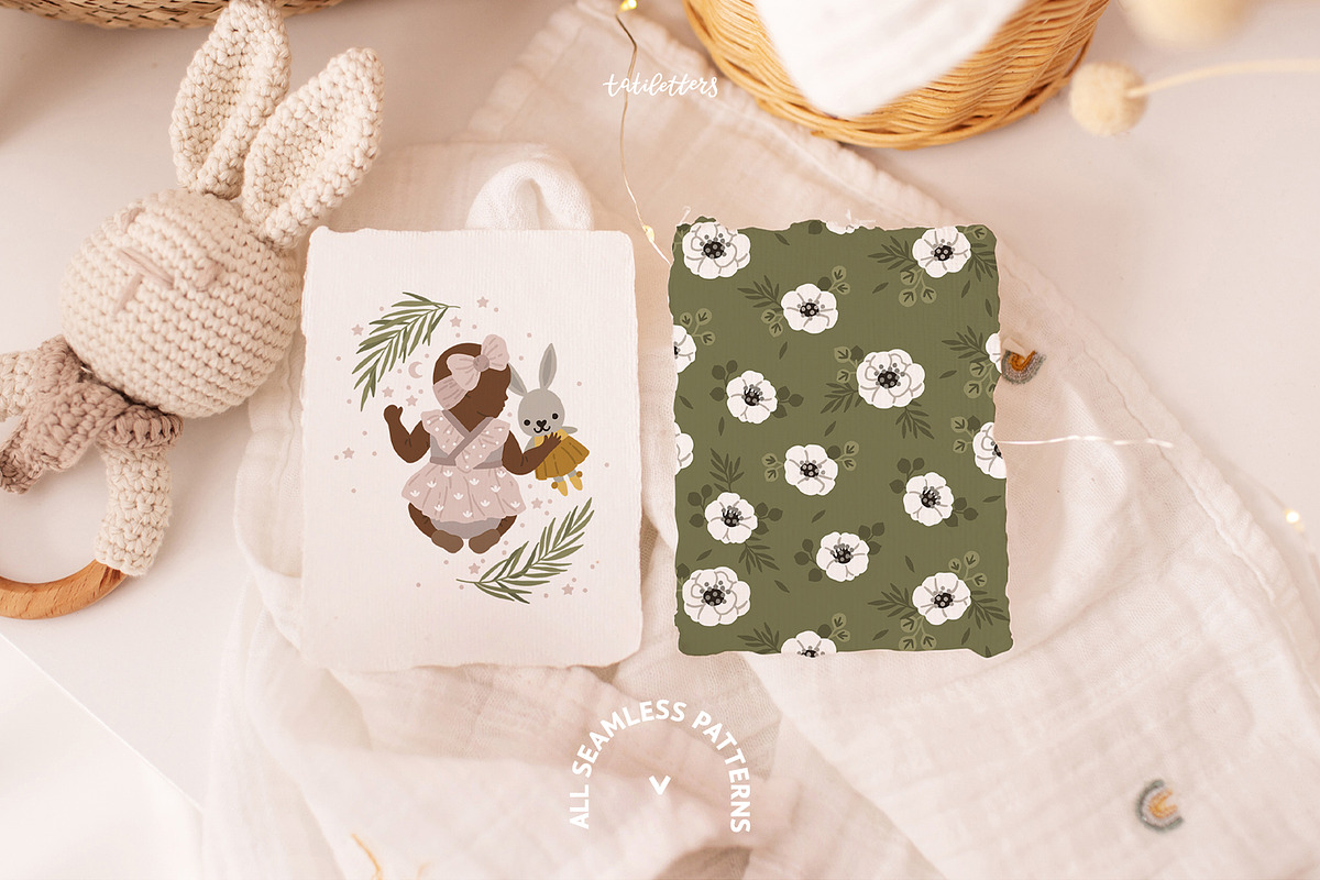 Newborn baby Illustrations & Pattern, an Animal Illustration by tatiletters (Photo 13 of 14)