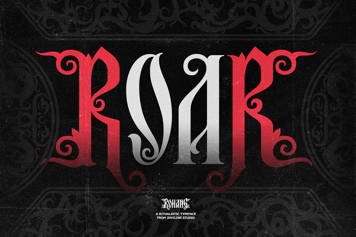 Rohang – Ritualistic Display Font, a Blackletter Font by Inviline.co (Photo 5 of 17)
