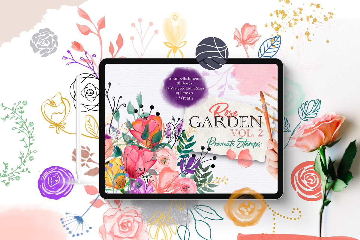 Rose Garden Procreate Stamps VOL. 2