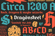 Dragönsteel — Modern-ish blackletter, a Blackletter Font by SimpleBits® (Thumbnail 2 of 6)