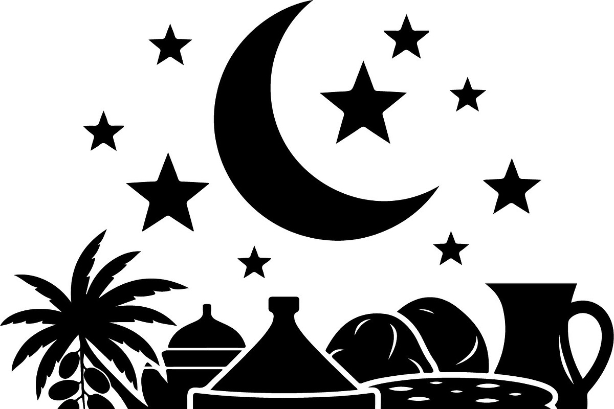 50 Ramadan Iftar Silhouette Bundle, an Illustration by Gfx_Store (Photo 47 of 49)