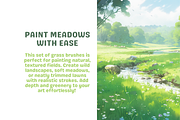 Grass Brushes for Procreate, a Brush Add-On by Cozy Brushery (Thumbnail 5 of 7)