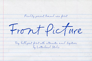Front Picture Ballpoint Handwritten, a Handwritten Font by Letterhend Studio