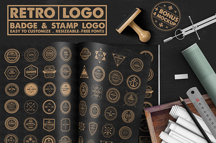 Retro Badge & Stamp Logo