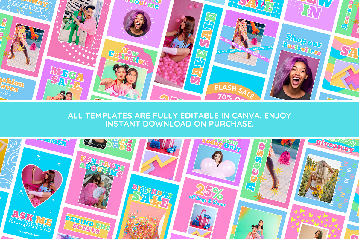 Bold & Bright Instagram Templates preview 3