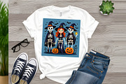 Halloween Witch and Skeletons, a Person Illustration by Sharon Schwalbe (Thumbnail 1 of 3)