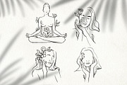 Woman & flower sketch. Female art., a Healthcare Illustration by bioraven (Thumbnail 10 of 13)