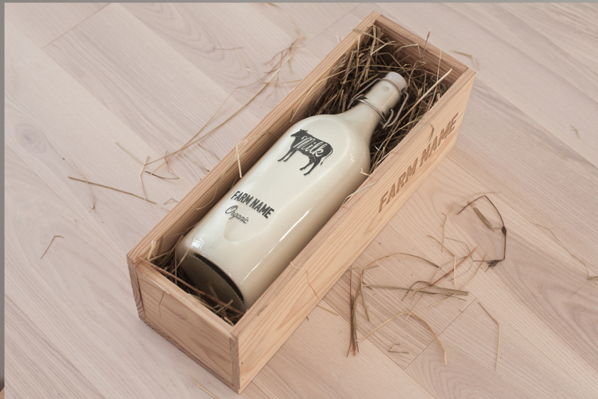 Milk bottle mock up (3x), a Product Mockup by 1baranov (Photo 2 of 3)