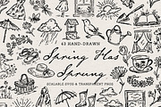 Spring Floral Doodle Line Art Bundle, an Object Illustration by The October Creative (Thumbnail 2 of 13)