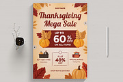 Thanksgiving Sale Flyer Template, a Flyer Template by MightyDesign (Thumbnail 1 of 8)