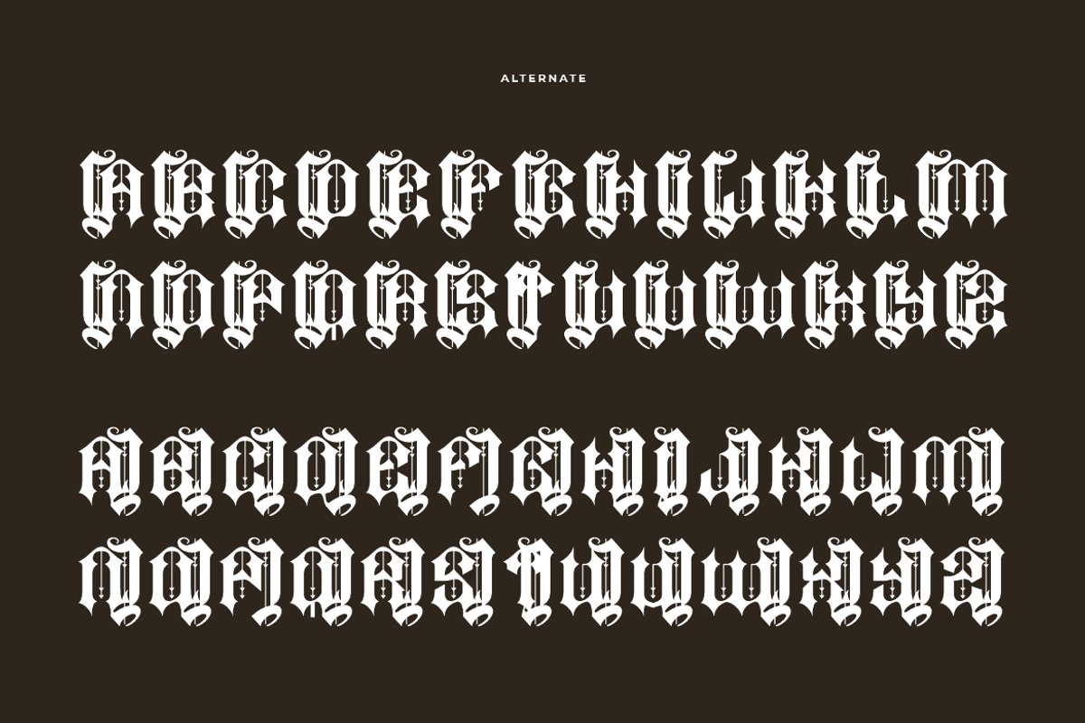 Gewas - Old English Font, a Blackletter Font by QR Design Studio (Photo 8 of 9)