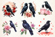 Creepy Crow Clipart, an Illustration by Dream Creation (Thumbnail 7 of 7)