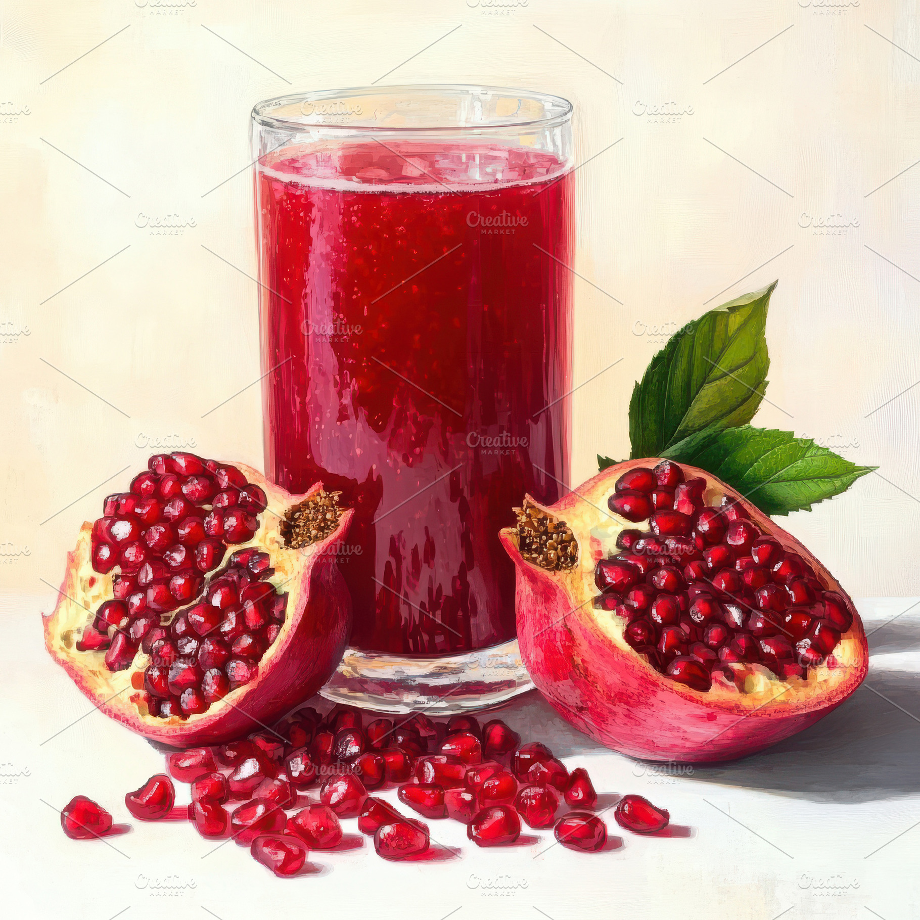 Refreshing Pomegranate Juice Glass P, a Food & Drink Photo by Pixeness Studio