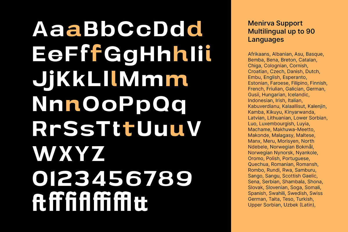 Menirva, a Sans Serif Font by din-studio.com (Photo 8 of 15)
