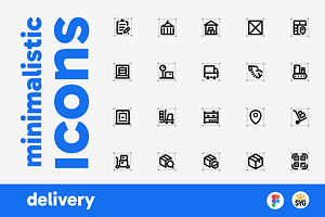 Delivery of goods and postal service, an Outline Icon by 300_librarians