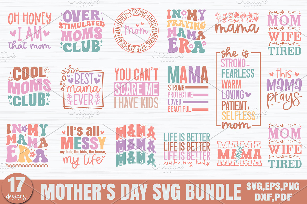 Mother's Day SVG Mega Bundle, a Graphic by Designer302 (Photo 4 of 7)