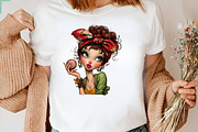Watercolor Quirky Make Up Girl Clipa, an Illustration by CreationArt (Thumbnail 2 of 7)