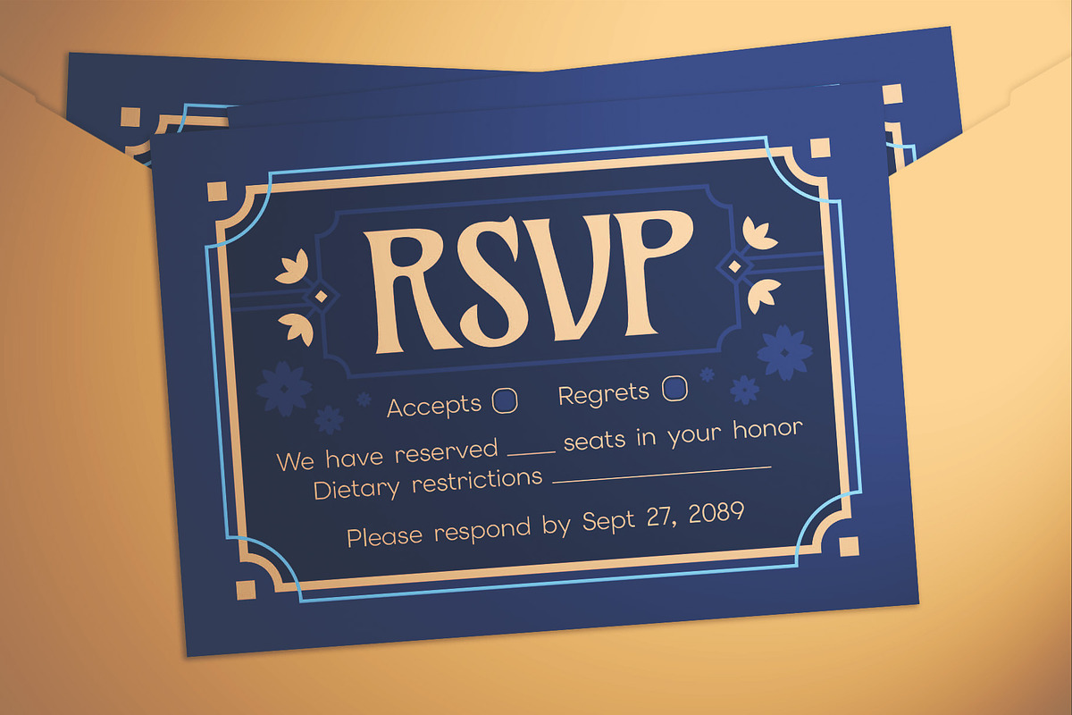 Modern Wedding Invitation Suite, an Invitation Template by The Good Store (Photo 3 of 4)