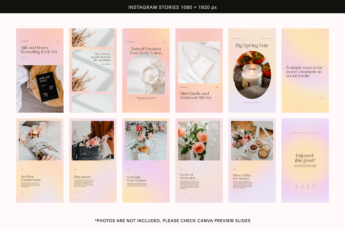 50 Pink Instagram Gradient Stories, a Social Media Template by Studio K (Photo 8 of 8)
