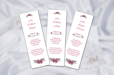Photo Booth Place Card Template, a Card Template by retrographix