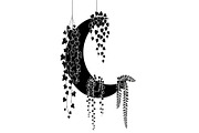 Hanging Moon with Plants Bundle, an Illustration by Designs_River (Thumbnail 8 of 31)
