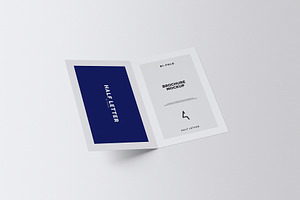 Half Letter Bi-Fold Brochure Mockup