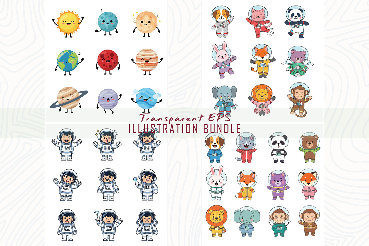 40 Charming astronaut illustrations, an Object Graphic by Sofia's Fashion (Photo 2 of 3)