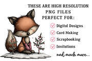 Christmas Whimsical Fox Clipart, an Illustration by OK Design (Thumbnail 4 of 6)
