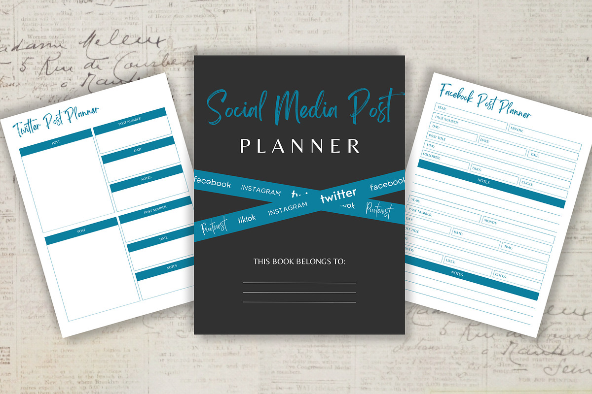 Digital Social Media Planner, a Stationery Template by Design House (Photo 4 of 9)