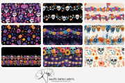 80 Dia de Muertos seamless pattern, a Pattern Graphic by Poppy Lane Studio (Thumbnail 3 of 11)