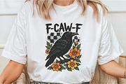 Crow Raven PNG, F-CAW-F Design, an Illustration by Libby Wishes (Thumbnail 2 of 5)
