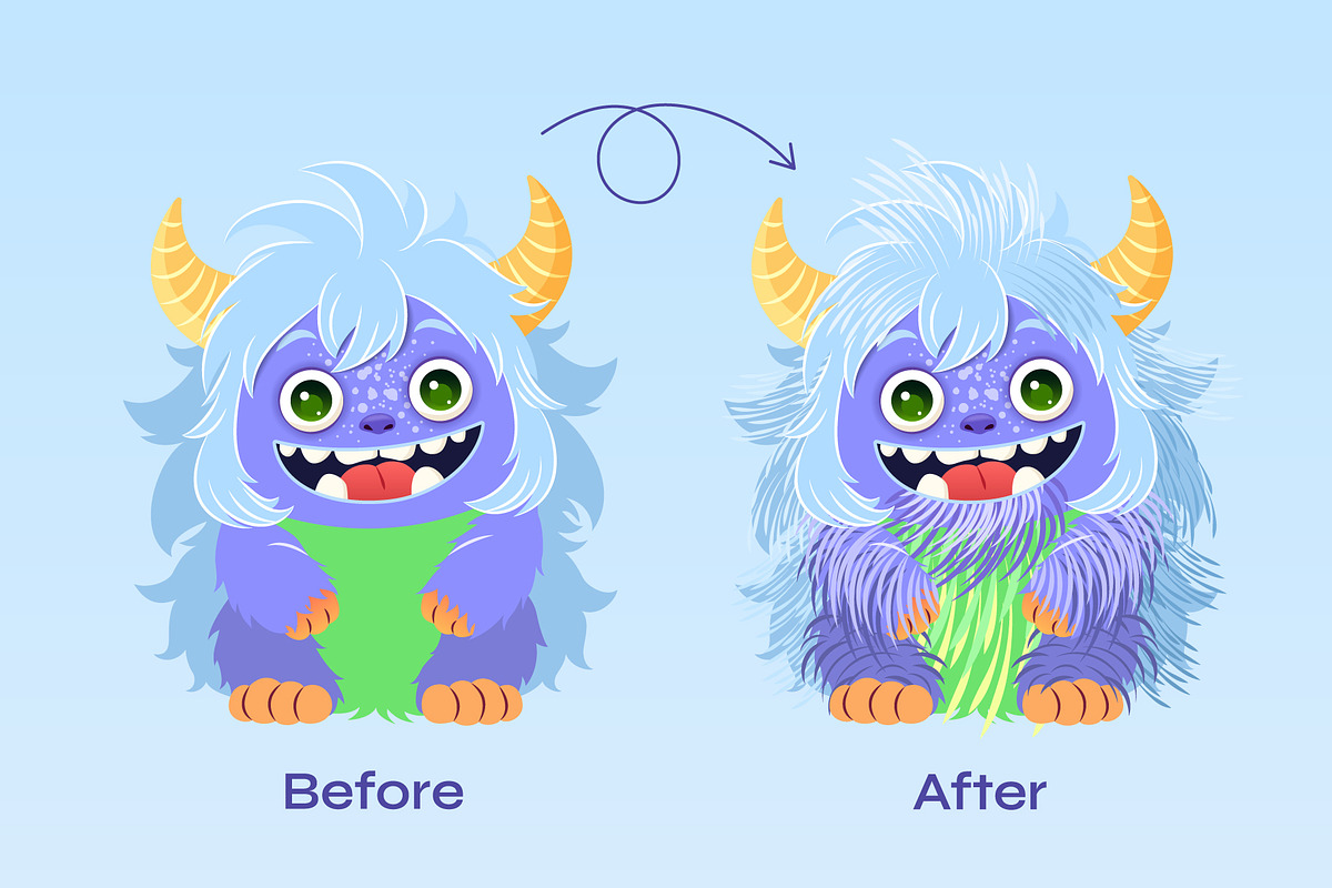 24 Fur Illustrator Brushes, a Brush Add-On by IuliiaSavko (Photo 10 of 11)