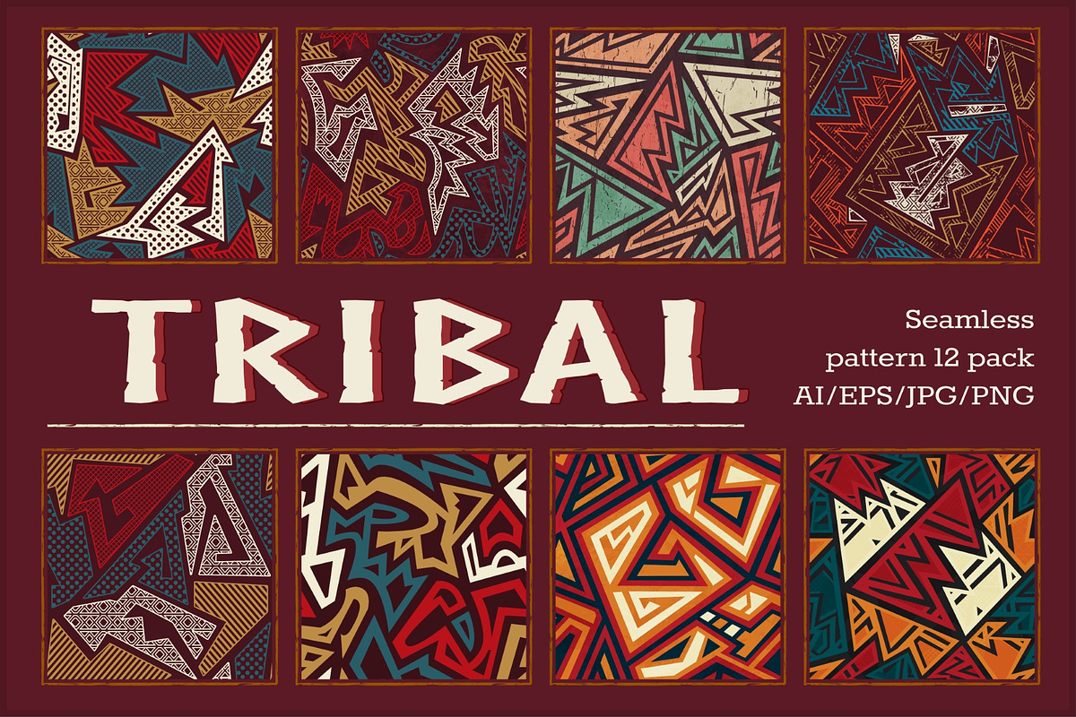 Tribal vector pattern pack., a Pattern Graphic by Gudiny (Photo 1 of 13)