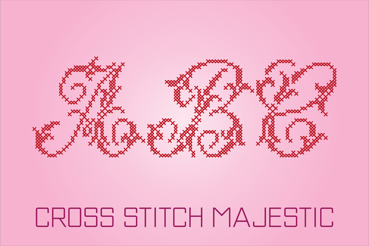 Cross Stitch Display Font Bundle, a Font by GG Design (Photo 21 of 23)
