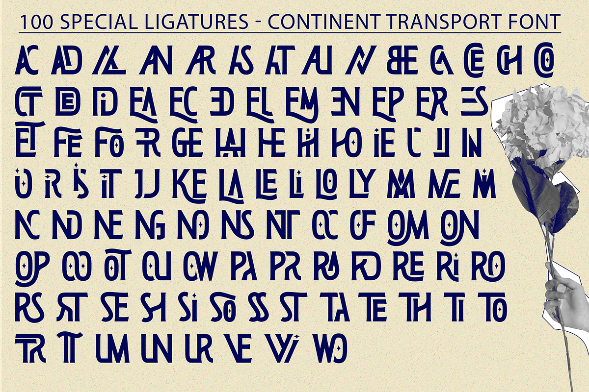 Continent Transport - Ligatures Font, a Serif Font by 177Studio (Photo 7 of 8)
