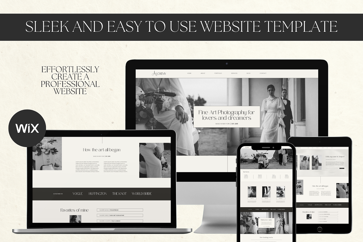 Wix Website Template Photography, a Wix Template by Branding Babe Co ...