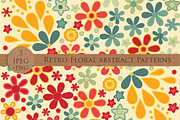 RETRO FLORAL abstract pattern set, a Pattern Graphic by Futurel (Thumbnail 5 of 6)