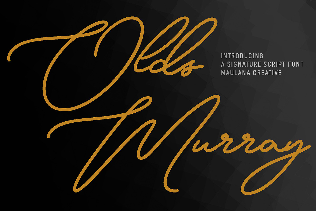 Olds Murray Signature Script Font, a Script Font by Maulana Creative (Photo 1 of 10)