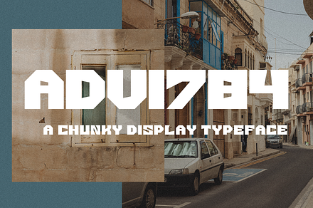 ADV1784 | Chunky san-serif display, a Sans Serif Font by OneTen The Studio