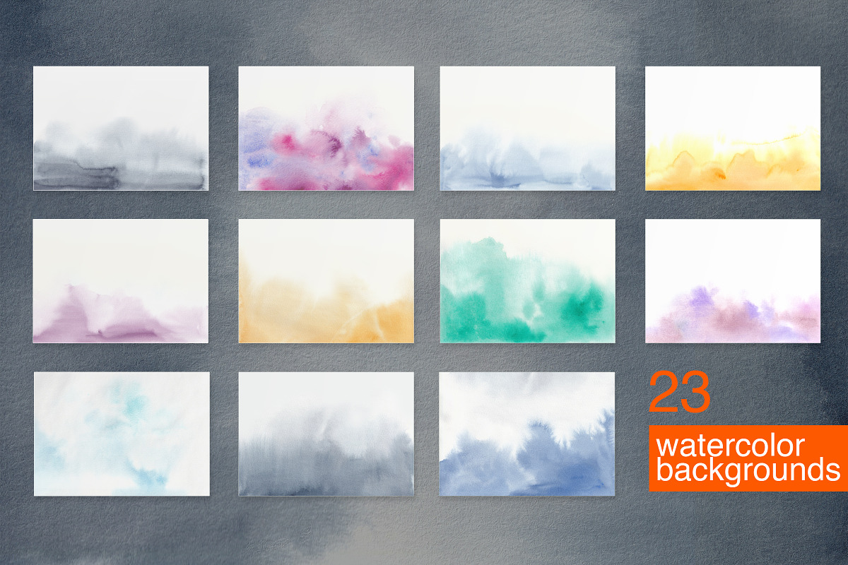 Abstract Ombre Watercolor Backrounds, a Texture Graphic by NadyaKo (Photo 2 of 4)