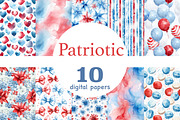 Patriotic Paper 4Th Of July Pattern, a Pattern Graphic by GlamArtZhanna (Thumbnail 1 of 4)