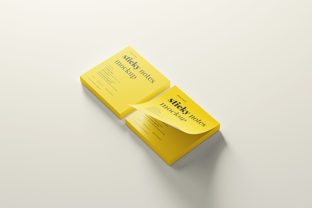 Sticky Note Mockups, a Household Mockup by MockupFree.Net (Photo 1 of 9)