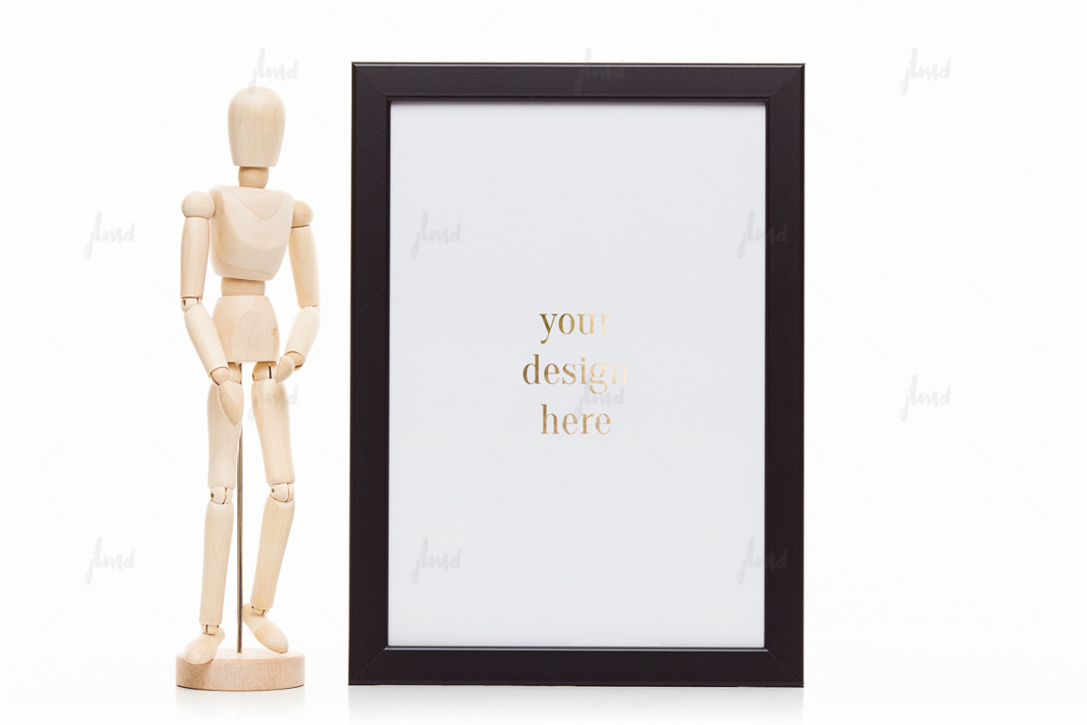 Black styled frame isolated mockup, a Print Template by JustLikeMyDesktop (Photo 2 of 3)