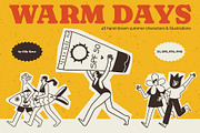 Warm Days: Summer Line Art, a Person Illustration by Olly Kava (Thumbnail 1 of 10)